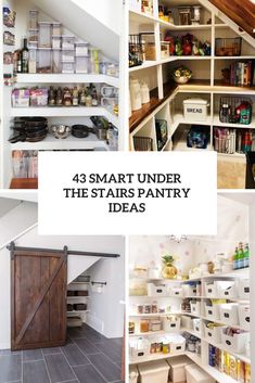 the pantry is organized and ready to be used as an office or home storage space