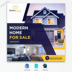 a modern home for sale flyer