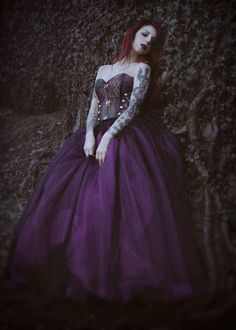 Steampunk Prom Dress, Steampunk Wedding Gown, Vampire Gown, Gothic Ball Gown, Purple Steampunk, Steampunk Wedding Dress, Ball Gowns Fantasy, Black Steampunk, Purple Gothic