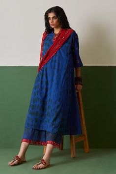 Bright blue cotton kurta with tie and dye pattern, mirror embroidered placket.
Components:1
Pattern:Tie and dye pattern
Neckline:Round
Sleeve Type:Three quarter
Fabric:Cotton
Color:Blue
Other Details:
Note: Pant and dupatta worn by the model is not for sale
Occasion:Sangeet - Aza Fashions Kurta For Women, Tie Dye Cotton, Cotton Kurta, Tie And Dye, Fashion App, Blue Ties, Blue Tie Dye, Aza Fashion, Bright Blue