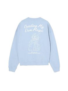 CINDERELLA OVERSIZED SWEATER - ICE BLUE Oversized Light Blue Long Sleeve Sweatshirt, Light Blue Relaxed Fit Sweatshirt For Winter, Light Blue Relaxed Fit Winter Sweatshirt, Oversized Light Blue Cotton Sweater, Oversized Light Blue Sweatshirt For Winter, Light Blue Oversized Long Sleeve Sweater, Oversized Light Blue Long Sleeve Sweater, Oversized Light Blue Crew Neck Sweatshirt, Light Blue Oversized Crew Neck Sweater