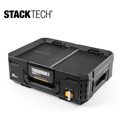 the stac tech case is open and ready to be used for storing equipment or other items