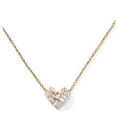 PRICES MAY VARY. An Elegant Everyday Necklace -This gold heart necklace for women creates a stunning statement with its elegant yet simple cluster heart design, ensuring daily beauty today and for many years to come. Ideal Length - This hand polished, dainty heart necklace has a length of 16 inches with the option of a 2 inch extender, making it the perfect addition to your fine jewelry for any occasion. Eye Catching Sparkle - Set with the highest quality of cubic zirconia stones and plated with Simple Heart Necklace, Dainty Heart Necklace, Dainty Gold Jewelry, Gold Heart Necklace, Everyday Necklace, Fine Jewelry Collection, Necklace Dainty, Necklaces For Women, Gold Heart