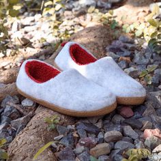 Lasaky - Ke De Yuan Winter Home Wooden Anti-slip Plush Warm Cotton Slippers Casual White Slippers With Rubber Sole, White Slippers With Textured Footbed And Round Toe, Casual Winter Slippers With Leather Sole, White Textured Footbed Slippers With Round Toe, Comfortable White Flat Heel Slippers, Comfortable Closed Toe Slippers With Rubber Sole, Comfortable White Slip-on Slippers, White Winter Slippers With Rubber Sole, White Round Toe Slip-ons With Textured Footbed