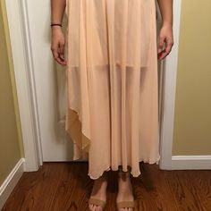 Super Flattering Peach Maxi Skirt. Long Flowing Fabric With A Mini Hem Under. Very Pretty Color And Fit. Never Worn! Nwot Flowing Fabric, Skirt Long, Maxi Skirts, Pretty Colours, Charlotte Russe, Maxi Skirt, Womens Skirt, Skirt, Fabric