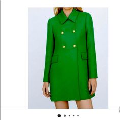 This Coat As Only Been Worn One Time . Purchased A Couple Weeks Ago . It’s Gorgeous But Just A Little Too Big On Me . Zara Jackets, One Time, A Couple, Jackets & Coats, Jackets For Women, Zara, Size Medium, Brand New, Green