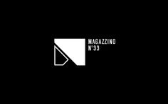 the black and white logo for magazino n38, which features an arrow