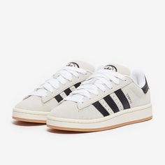 Cream Adidas Campus, Womens Addis Shoes, Trending Women Shoes, Adidas Canvas 00s, White Adidas Campus, White Campus 00s, White Addis Shoes, Shoes Women 2024, Campus Addis’s