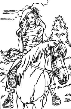 a girl riding on the back of a horse