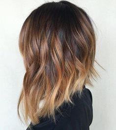 Balayage Lob, Brunette Ombre, Lob Haircut, Long Bob Hairstyles, Ombre Hair Color, Trending Hairstyles, Long Bob