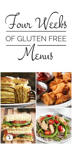 Need help planning a gluten-free menu? Let me help! Here are four weeks of gluten-free menus to help you get started. Gluten Free Menu Ideas, Menu Sans Gluten, Ideas For Dinner, Gluten Free Meal Plan, Going Gluten Free, Gluten Free Menu, Free Meal Plans