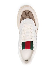 Gucci Re-Web Panelled Sneakers - Farfetch Gucci Sneakers, Leather Cap, Mens Gloves, Beach Tote Bags, Small Handbags, Handbag Shopping, Max Mara, Handbag Backpack, Lanvin