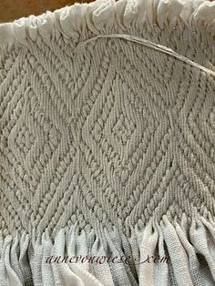 a close up view of the back end of a blanket