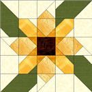 an image of a yellow and green tile pattern