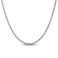 Always look polished when you wear this chic semi-solid glitter rope chain necklace. 14K white gold 2mm width 20 inches with lobster clasp Formal White Gold Rope Chain Necklace, Diamond Fashion Jewelry, Look Polished, Jared The Galleria Of Jewelry, Rope Chain Necklace, Platinum Wedding, Anniversary Jewelry, Popular Jewelry, Diamond Fashion