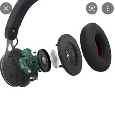 the headphones are connected to an electronic device