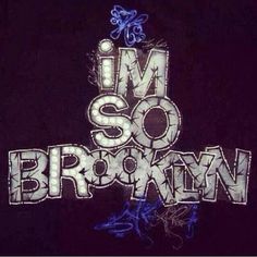 i'm so brooklyn t - shirt in black with white letters and blue accents