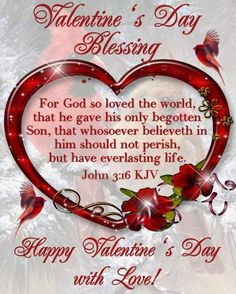 valentine's day message with red roses and hearts