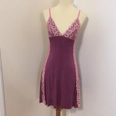 This Is A Brand New Love Tanjane Nightie. Plum Color With Pink Lace Trim. Soft And Stretchy Material. Measures 13 Inches Across The Bust And Is About 33 Inches In Length. Made In Southern California And Hand Dyed. Price Is Firm. Thanks For Looking. Fitted Feminine Sleepwear For Night, Fitted Camisole Chemise For Sleepover, Flirty Fitted Sleepwear For Sleepovers, Purple Camisole Sleepwear For Loungewear, Purple Camisole For Sleepover, Purple Camisole For Daywear, Feminine Purple Sleepwear For Bedtime, Purple Spaghetti Straps Sleepwear For Bedtime, Pink Lace Trim Chemise For Loungewear