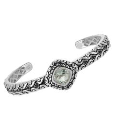 Colore by Simon Golub 2.15 ctw Natural Fine Green Amethyst Rhodium Plated 925 Sterling Silver Cuff Bracelet View 1 Sterling Silver Cuff Bracelet, Sterling Silver Cuff, Green Amethyst, Silver Cuff Bracelet, Amethyst Gemstone, Silver Cuff, Rhodium Plated, Cuff Bracelet, Bracelet Watch