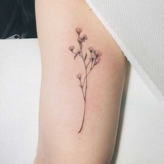 14 Delicate Flower Tattoos That Aren't Naff | ELLE UK Wildflowers Tattoo, Delicate Flower Tattoo, Simple Flower Tattoo, Petit Tattoo, Beautiful Flower Tattoos, Tiny Tattoo