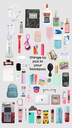 there are many different items that can be seen in this image, including hair products