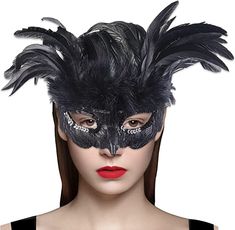 Amazon.com: AotheFory Halloween Black Feather Raven Masquerade Mask - Halloween Costume - Cosplay - Venetian - Mardi Gras - Crow Mask : Clothing, Shoes & Jewelry Raven Halloween Costume, Raven Costume, Crow Mask, Raven Feather, Feather Mask, Queen Costume, Masquerade Mask, Halloween Black