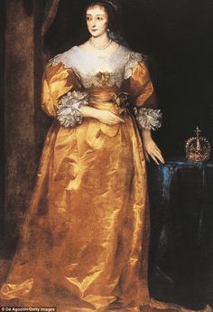 a painting of a woman in an orange dress