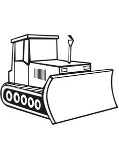 a black and white drawing of a bulldozer on a white background stock illustration