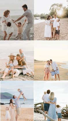 Коллаж подборка фотографий с разными образами для фотосессии Family Beach Pictures Outfits, Beach Picture Outfits, Beach Photography Family, Family Photoshoot Poses, Family Photoshoot Outfits, Family Beach Pictures, Beach Family Photos, Beach Photography Poses, Family Photo Outfits