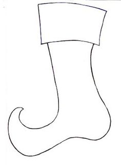 a drawing of a christmas stocking