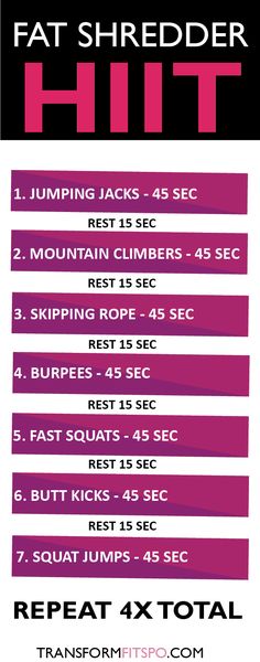 Repin and share if you got some serious results from this fat shredder workout! Read the full article for all the info! Hitt Workout For Men, Endomorph Workout, Woman Exercise, Workout Woman, Fat Burning Meal Plan, Hiit At Home, Circuit Workout, High Intensity Interval Training, Motivation Fitness