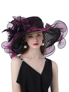 PRICES MAY VARY. Multiple Uses: 1. It is organza hat. 2. The flower can be removed on the hat, it is mesh organza flower fascinator with hair clip. 3. A perfect choice for gift, decorations and bridal fascinator. The hat brim is about 5.1 inchs all the way around, it can fit for head circumference 21.26 inch~22.83 inch, and adjustable small elastic sweatband built in. Wear to Church, Derby, Garden Parties or Gatsby Picnics, look stylish and vibrant. Perfect for Wedding, Bridal Shower, Cocktail, Floral Tea Party, Bridal Fascinator, Tea Party Wedding, Flower Fascinator, Purple Collar, Tea Party Hats, Organza Flowers, Wedding Hat, Kentucky Derby Hat