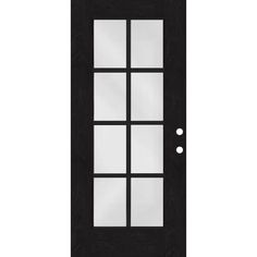 Steves & Sons Regency 36 in. x 80 in. Full 8-Lite Left-Hand/Inswing Clear Glass Onyx Stained Fiberglass Prehung Front Door SIP0000019218 - The Home Depot Left Hand, The Home Depot, Clear Glass, Onyx, Home Depot, Front Door, Stain, Doors