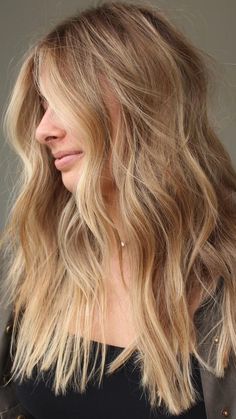 Hand Painted Balayage, Painted Balayage, Warm Blonde Hair, Summer Blonde Hair, Balayage Blond, Golden Blonde Hair, Balayage Blonde, Warm Blonde