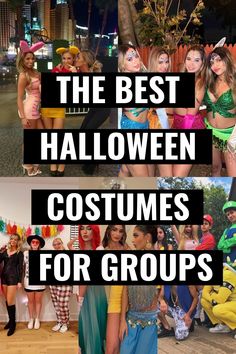 the best halloween costumes for groups Group Halloween Costumes Men And Women, Group Costumes Ideas For 4, Coordinating Halloween Costumes Friends, Trio Work Halloween Costumes, Coustomes Idea Group, Halloween Costumes For 10 People, Group Costume For 5 People, Group Of 7 Halloween Costumes Friends, Costumes For Large Groups