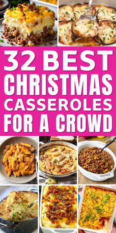 Hosting a holiday dinner or family gathering? These 32 best Christmas casseroles for a crowd are perfect for feeding a large group with minimal stress. From creamy sides to hearty mains, these casseroles offer something for everyone. Whether you're planning a festive potluck or Christmas dinner, these crowd-pleasing recipes are guaranteed to make your holiday meal memorable. Find your new favorite Christmas recipe and make this holiday season stress-free and delicious! Casseroles For A Crowd, Dinner Recipes Christmas, Christmas Casseroles, Best Christmas Dinner Recipes, Christmas Casserole, Christmas Dinner Recipes, Bake Mac And Cheese, Christmas Dinner Menu, Christmas Recipes Easy