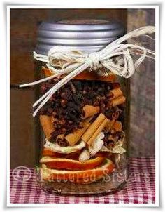 a jar filled with food sitting on top of a table