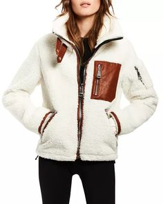 SAM. Boulder Zip Sherpa Jacket | Bloomingdale's Sherpa Texture, Fall Family Outfits, Texture Contrast, Womens Sherpa, Luxury Outerwear, Casual Jackets, Long Knit, Sherpa Jacket, Family Outfits