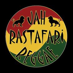 a rastafari reggae sticker on a black background