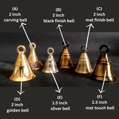 the bell is labeled with different parts to choose for each bells, which are not very large