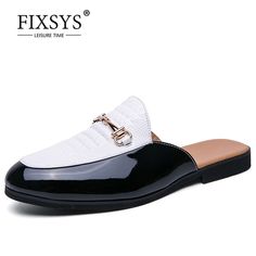 Brand Name: FIXSYSShoes Type: MulesOrigin: CN(Origin)Season: SummerUpper Material: PUOutsole Material: RubberModel Number: Men SlippersClosure Type: Slip-OnOccasion: CasualFit: Fits true to size, take your normal sizeFashion Element: SewingPattern Type: Animal PrintsDepartment Name: AdultFeature: BreathableInsole Material: PULining Material: NONEItem Type: casual shoes Loafer Slides, Black Velvet Shoes, Light Blue Shoes, Mens Loafers Casual, Half Shoes, All Black Shoes, Slippers Summer, Velvet Shoes, Fur Shoes