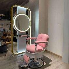 Mi-Mirror Round LED Hair & Beauty Salon Mirror - Hair and Beauty Salon Lighting, Barber Shop Mirror, Salon Mirror with Rectangle Station, Stylish Salon Decor, Professional Hair and Beauty saloon Lighting, Functional Mirror for Saloons and Barbershops, Modern Beauty Station, High-Quality Salon Equipment, Sophisticated Design for Salons and Barbershops