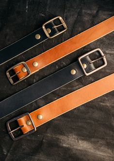 Simple, durable and works with everything. Hand made in our California shop of high quality 8oz American latigo leather, with a solid brass buckle. True to size, will soften and patina with wear. 1.75" thick leather strap. Bridle Leather Belt With Brass Buckle For Everyday Use, Everyday Bridle Leather Belt With Brass Buckle, Vintage Bridle Leather Belt For Everyday Use, Classic Leather Belts And Suspenders With Brass Buckle, Vintage Belts With Brass Buckle For Everyday Use, Brown Bridle Leather Belts And Suspenders For Everyday, Classic Bridle Leather Belts For Everyday Use, Adjustable Brass Buckle Belt For Everyday Use, Adjustable Brass Belt Buckle For Everyday Use