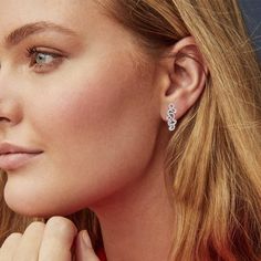 BOGO 40% OFF (Code: H40) Modern Silver Ear Climbers, Silver Fine Jewelry Ear Climbers, Sterling Silver Ear Climbers Fine Jewelry, Fine Jewelry Silver Ear Climbers For Anniversary, Sterling Silver Pierced Ear Climbers For Anniversary, Modern Sparkling Sterling Silver Earrings, Petite Earrings, Pink Stones, Sterling Silver Stud Earrings