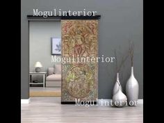 a room with some vases and paintings on the wall in front of it is an advertisement for mogulinteritor