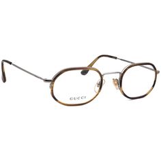 Condition: New.  . Brand: Gucci . Model: GG 1366 4HM . Color: Brown Horn/Gunmetal . Material: Acetate & Metal . Shape: Square. Hinge: Standard Non-Spring/Flex. Made in: Italy. Lenses: This frame has demo lenses. You will need to visit your optometrist to get it fitted with your own prescription or with lenses free from prescription. . Note: Does NOT come with case and/or accessories however the item will be shipped in sturdy packaging. . Size: Lens Width: 49 mm Bridge Size: 23 mm Lens Vertical: 35 mm Temple Length: 140 mm Overall Width: 134 mm Frame Vertical: 38 mm  . Gucci Model, Vintage Eyeglasses, Gucci Models, Eye Wear Glasses, Eyewear Design, Eyewear Frames, Square Frame, Square Frames, Eyewear Sunglasses