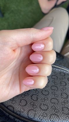 Cute Nail Color Ideas, Round Natural Nails Short, Round Natural Nails, Spring Nails Round, Baby Pink Short Nails, Basic Almond Nails, Short Natural Acrylic Nails, Natural Manicure Ideas, Clean Summer Nails