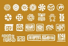 an image of different designs on a brown background