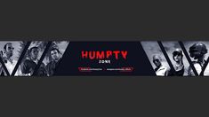 the movie poster for humpty is shown in black and white with red lettering